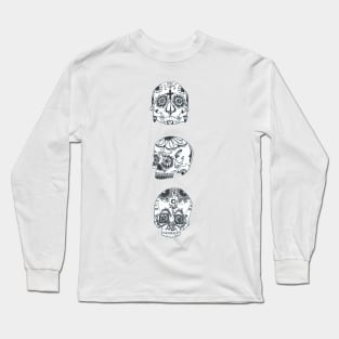 Mexican Sugar Skulls Long Sleeve T-Shirt